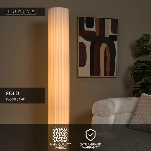 Lucide FOLD - Floor lamp - Ø 20 cm - 3xE27 - White - USP
